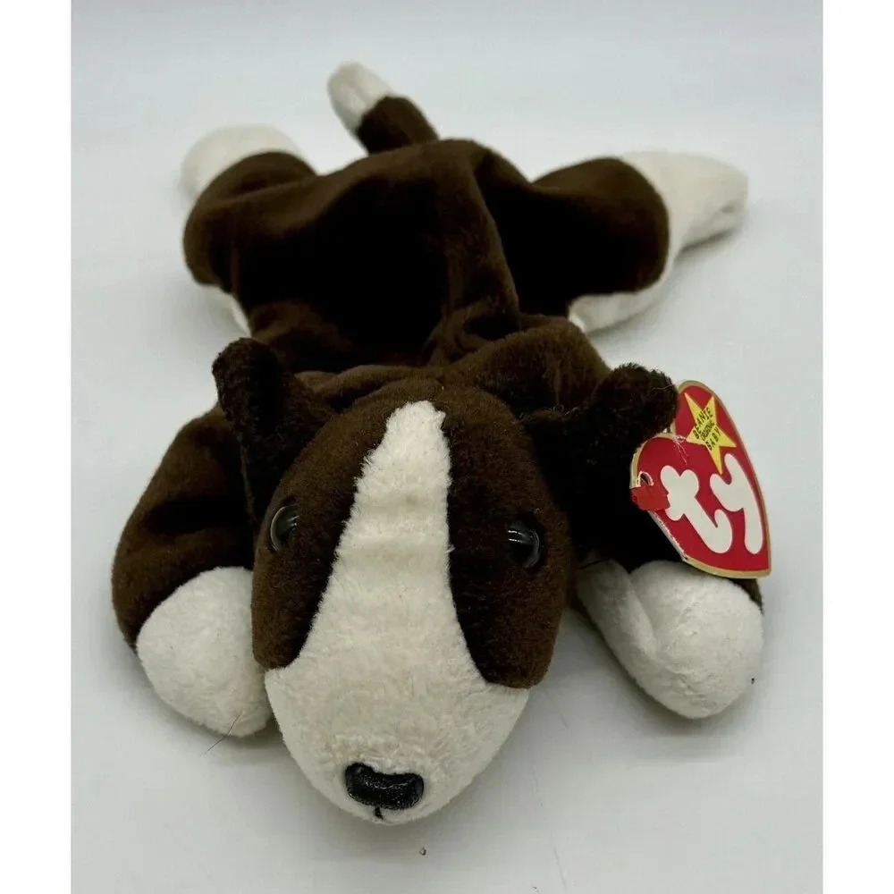 BRUNO the Terrier Dog Ty Beanie Baby 8.5" Plush Stuffed Animal Toy Vintage 1997